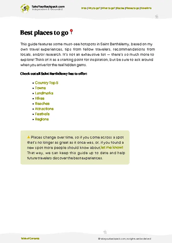 example page 5 from our offline Travel Guide for Saint Barthélemy